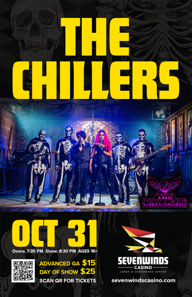 The Chillers skeleton band October 31 at Sevenwinds Casino